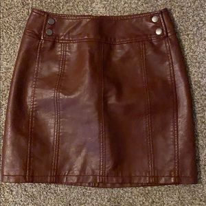 Free People Faux Leather Mini-skirt